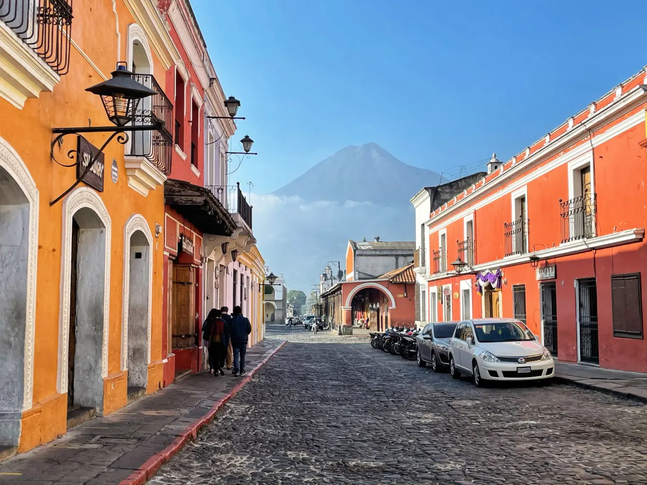 Guatemala City skyline city lights and modern buildings